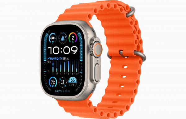 Apple Watch Ultra 49mm LTE - Titanium Case with Orange Ocean Band