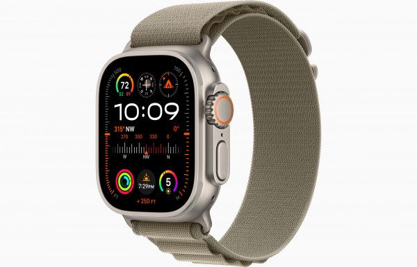 Apple Watch Ultra 49mm LTE - Titanium Case with Olive Alpine Loop