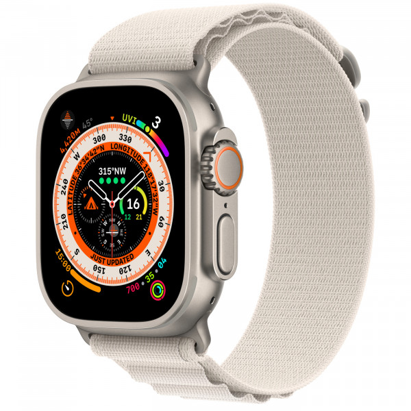 Apple Watch Ultra 2 - 49mm LTE - Titanium Case with Starlight Alpine Loop